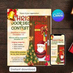 christmas-door-decorating-contest-flyer-template