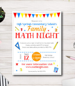 Family Math Night Flyer Template family-math-night-flyer-template