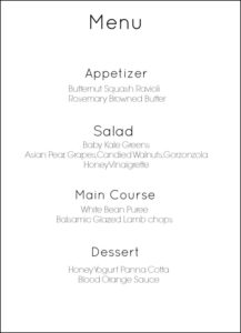 4 Course Dinner Menu Template 4-course-dinner-menu-template