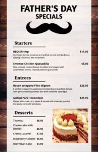 fathers-day-menu-template