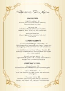 Free Afternoon Tea Menu Template free-afternoon-tea-menu-template