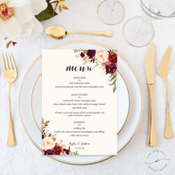 Free Bridal Shower Menu Template free-bridal-shower-menu-template
