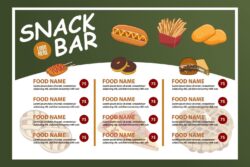 Free Snack Bar Menu Template free-snack-bar-menu-template