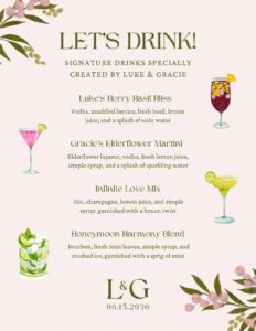 Free Wedding Drink Menu Template free-wedding-drink-menu-template