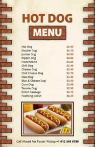 Hot Dog Cart Menu Template hot-dog-cart-menu-template