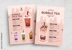 layout-milk-tea-menu-template