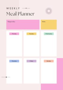 monday-to-friday-menu-template