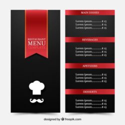 red-and-black-menu-template