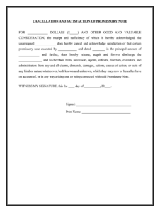 Cancellation Of Promissory Note Template cancellation-of-promissory-note-template