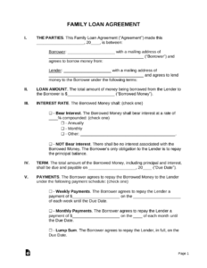 Family Member Promissory Note Template family-member-promissory-note-template