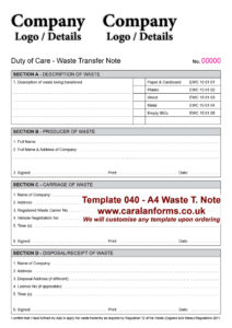Free Waste Transfer Note Template free-waste-transfer-note-template