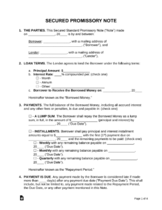 Addendum to Promissory Note Template