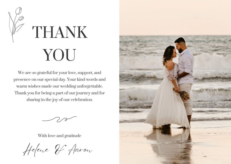 Wedding Gift Thank You Note Template