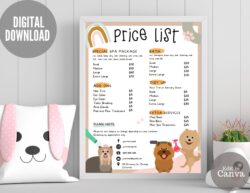 dog-grooming-price-list-template