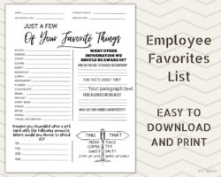 Employee Favorite Things List Template employee-favorite-things-list-template