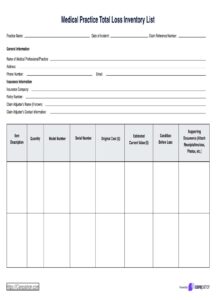 Fire Loss Inventory List Template fire-loss-inventory-list-template