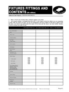 fixtures-and-fittings-list-template