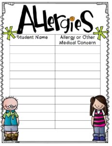 Food Allergy List Template for Daycare food-allergy-list-template-for-daycare