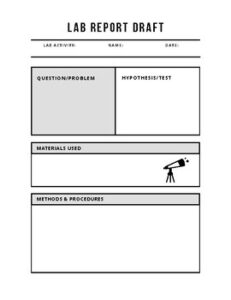 High School Science Lab Note Template