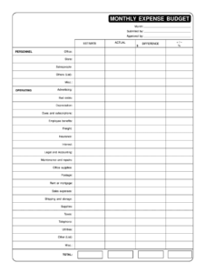 Itemized Monthly Expenses List Template itemized-monthly-expenses-list-template