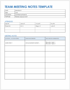 Meeting Note Template to Share with Team meeting-note-template-to-share-with-team