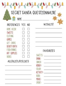 Office Secret Santa Wish List Template office-secret-santa-wish-list-template