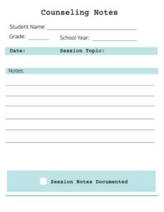 School Counselor Progress Note Template school-counselor-progress-note-template