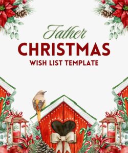Father Christmas Wish List Template