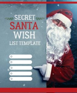 Secret Santa Wish List Template Secret Santa Wish List Template