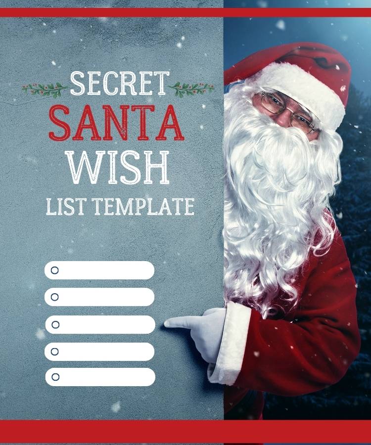 Secret Santa Wish List Template