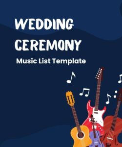 Wedding Ceremony Music List Template Wedding Ceremony Music List Template