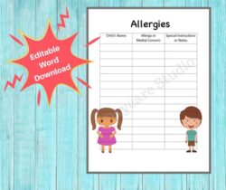 allergy-list-template-for-daycare