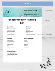 Beach Vacation Packing List Template beach-vacation-packing-list-template