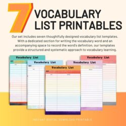 foreign-language-vocabulary-list-template