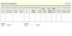Total Loss Inventory List Template total-loss-inventory-list-template