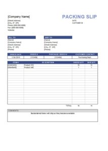 Air Freight Packing List Template Air Freight Packing List Template