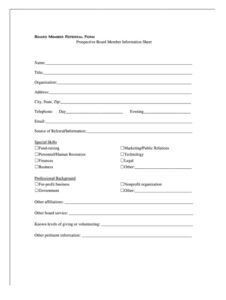Board Of Directors Contact List Template Free Board Of Directors Contact List Template
