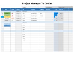 Project Manager To Do List Template Project Manager To Do List Template